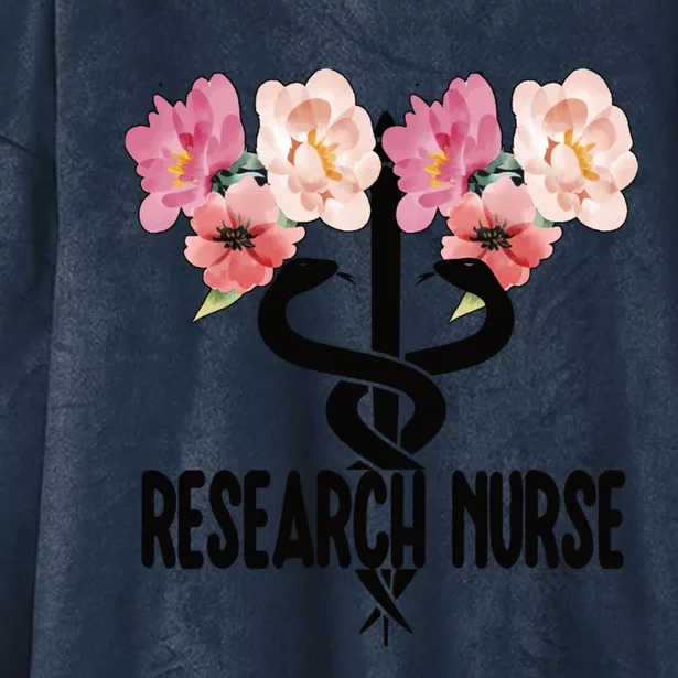 Research Nurse Caduceus Clinical Research Nursing Cool Gift Hooded Wearable Blanket