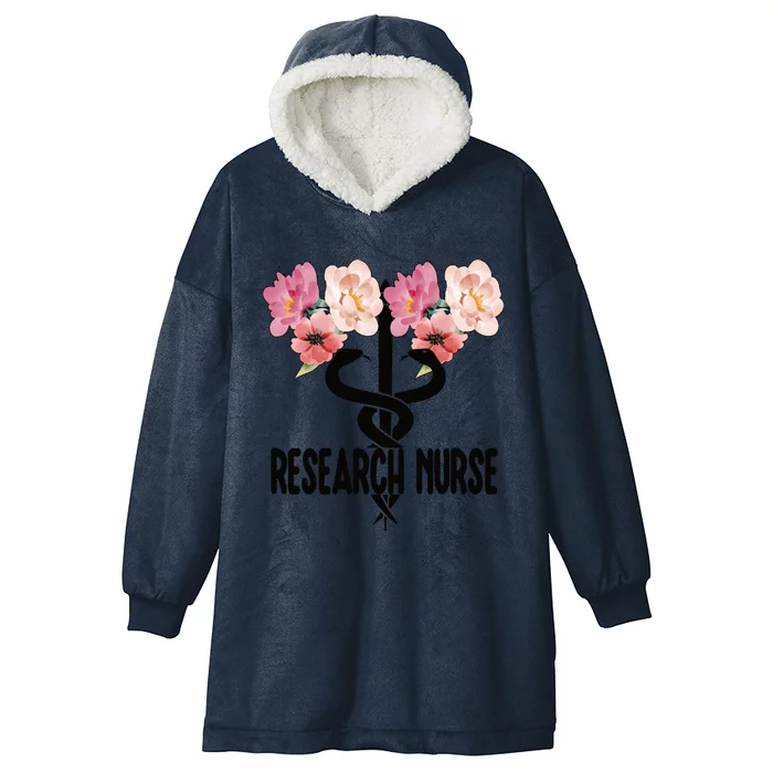 Research Nurse Caduceus Clinical Research Nursing Cool Gift Hooded Wearable Blanket