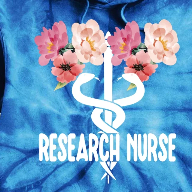 Research Nurse Caduceus Clinical Research Nursing Week Gift Tie Dye Hoodie