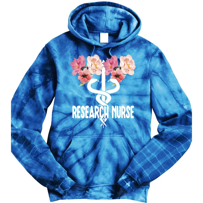 Research Nurse Caduceus Clinical Research Nursing Week Gift Tie Dye Hoodie