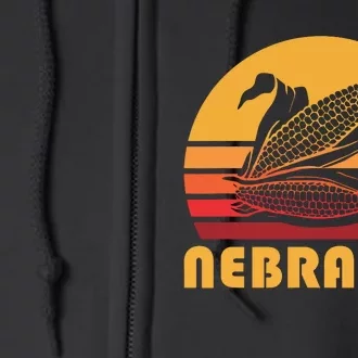 Retro Nebraska Corn Vintage Maize Farming Full Zip Hoodie