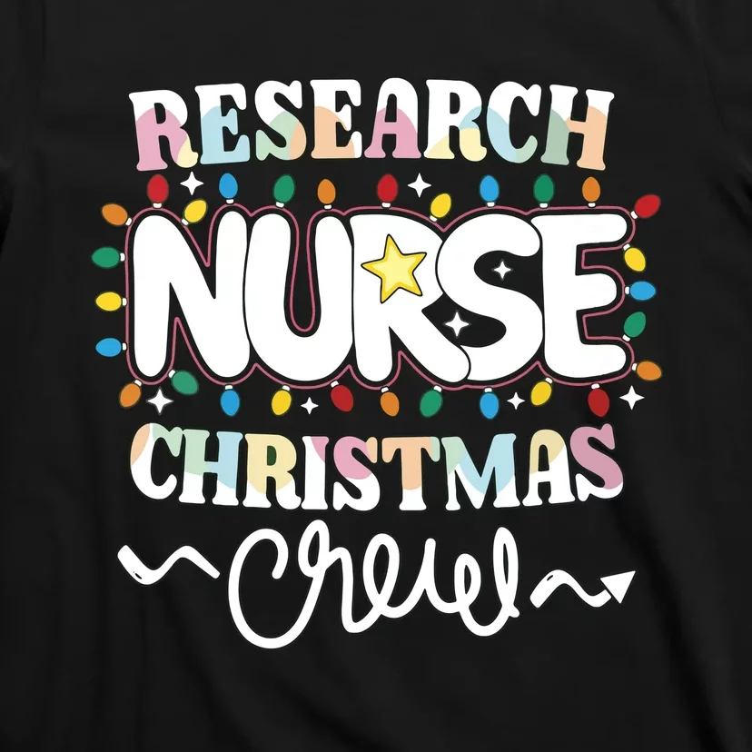 Research Nurse Christmas Crew Clinical Research Nursing Np Vneck T-Shirt