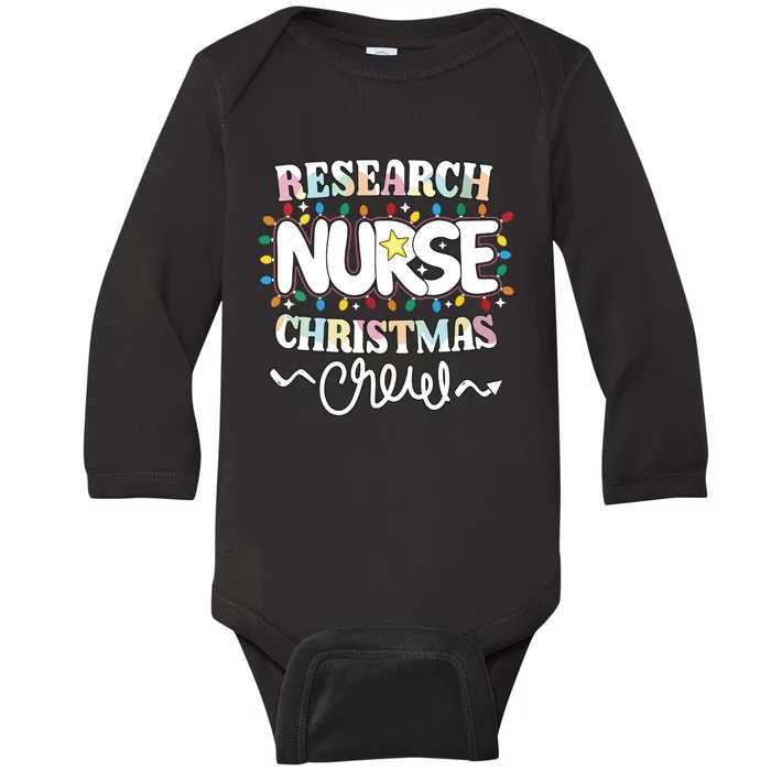 Research Nurse Christmas Crew Clinical Research Nursing Np Vneck Baby Long Sleeve Bodysuit