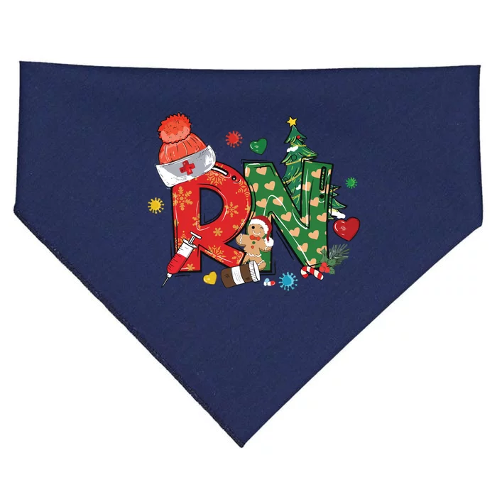 Registered Nurse Christmas Rn Festive USA-Made Doggie Bandana