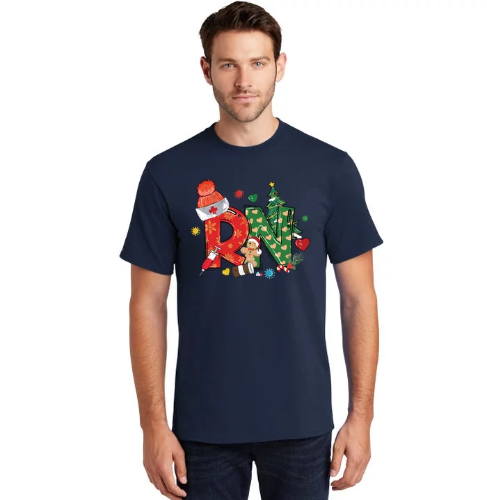 Registered Nurse Christmas Rn Festive Tall T-Shirt