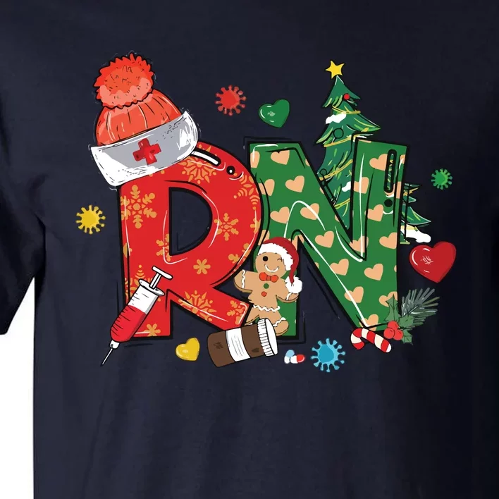 Registered Nurse Christmas Rn Festive Tall T-Shirt