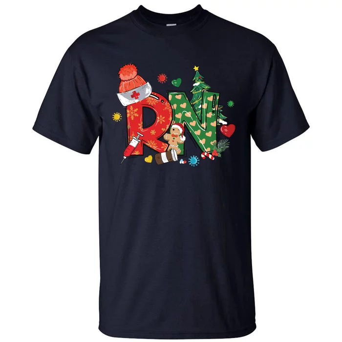 Registered Nurse Christmas Rn Festive Tall T-Shirt