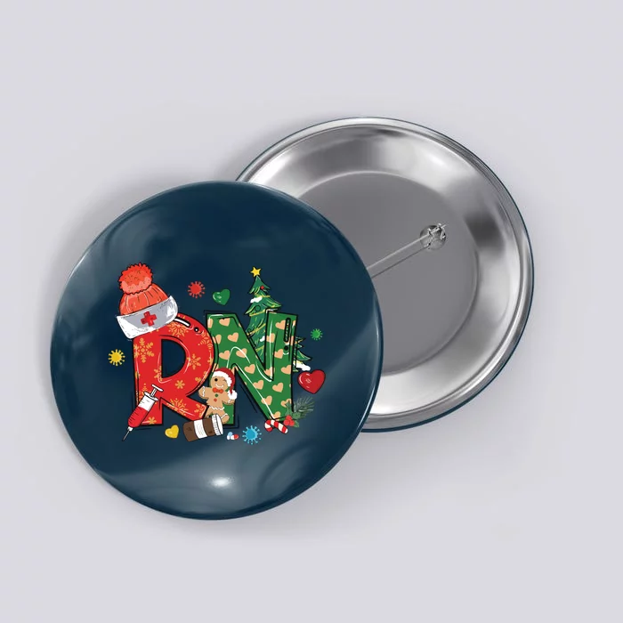 Registered Nurse Christmas Rn Festive Button