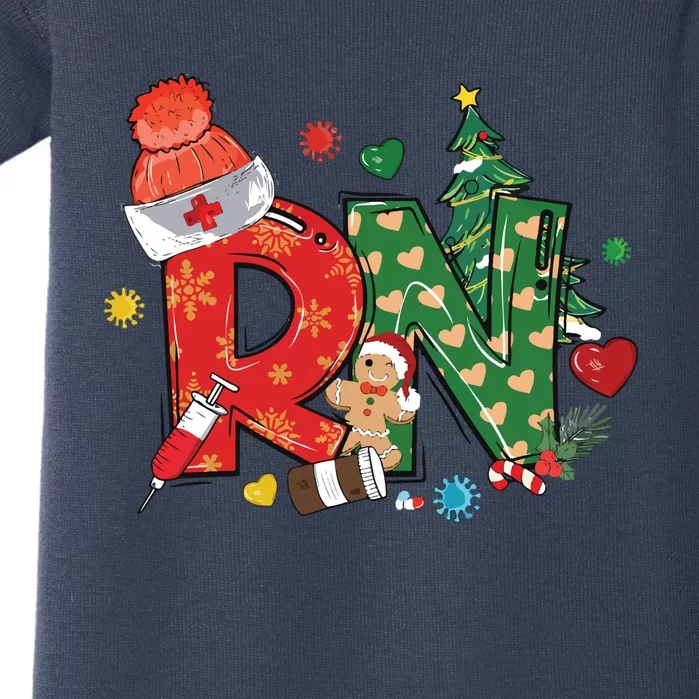 Registered Nurse Christmas Rn Festive Baby Bodysuit