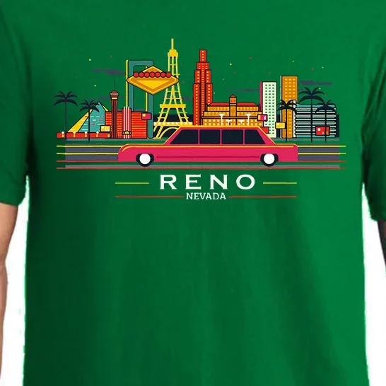 Reno Nevada Cityscape Souvenir Pajama Set