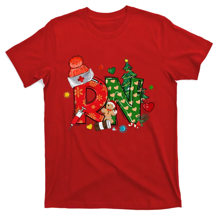 Registered Nurse Christmas Rn Festive T-Shirt