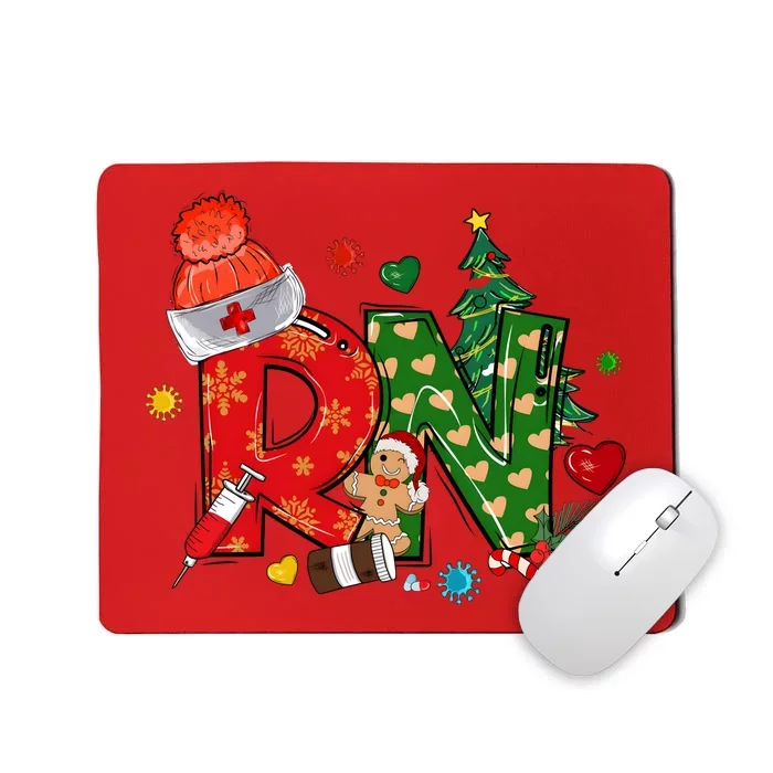 Registered Nurse Christmas Rn Festive Mousepad