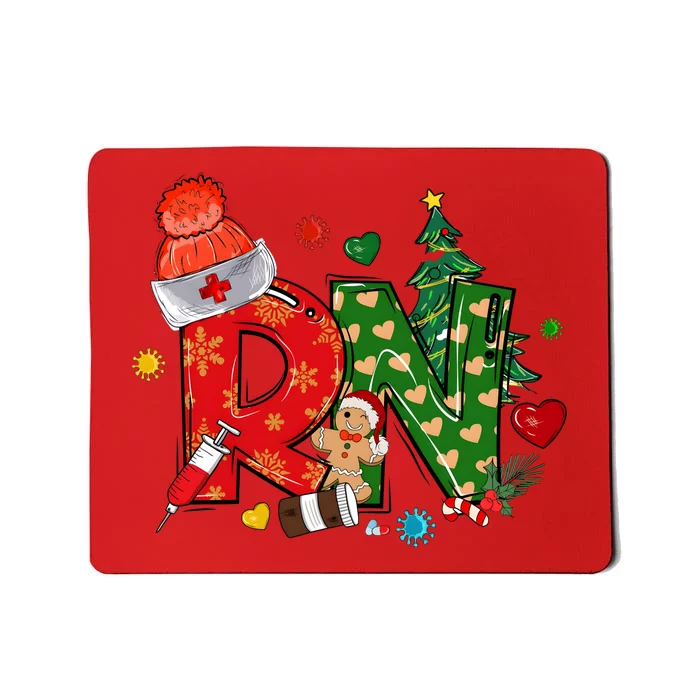 Registered Nurse Christmas Rn Festive Mousepad