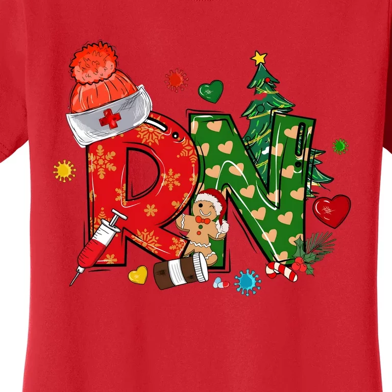 Registered Nurse Christmas Rn Festive Women's T-Shirt