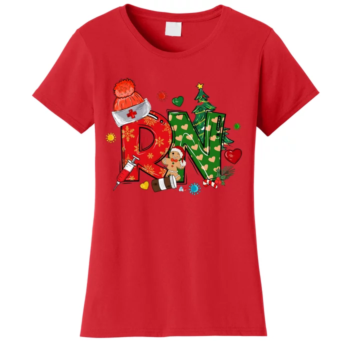 Registered Nurse Christmas Rn Festive Women's T-Shirt