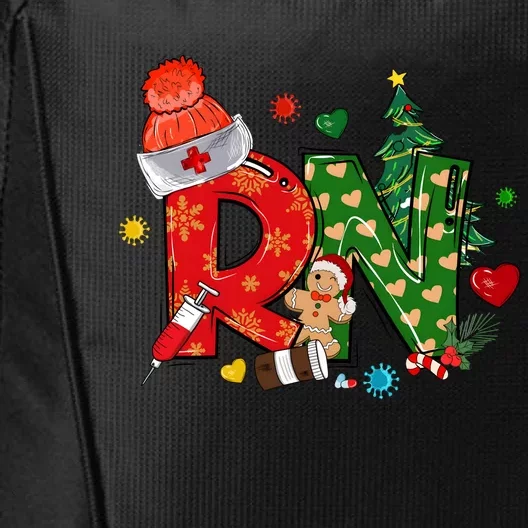 Registered Nurse Christmas Rn Festive City Backpack