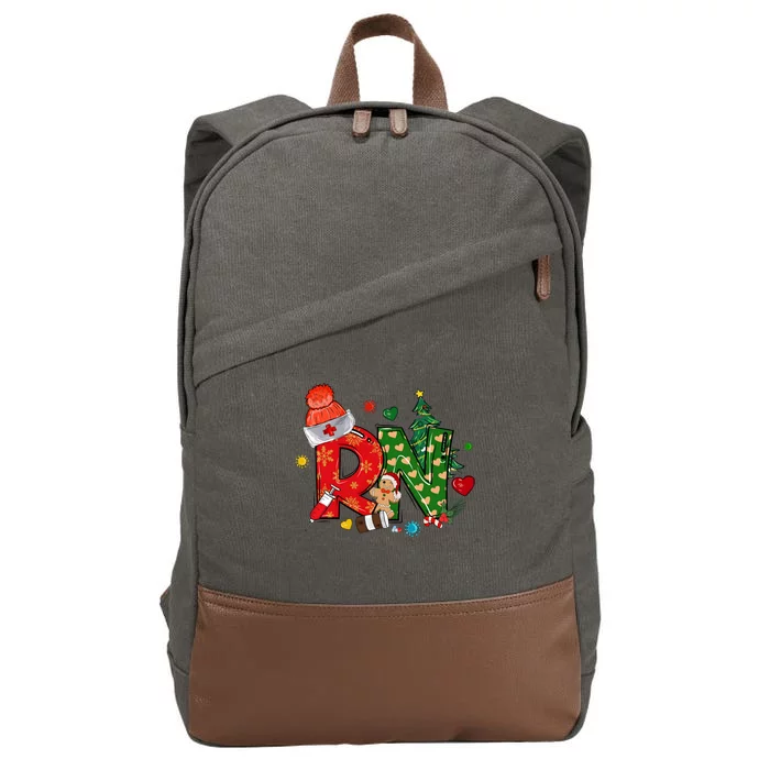 Registered Nurse Christmas Rn Festive Cotton Canvas Backpack