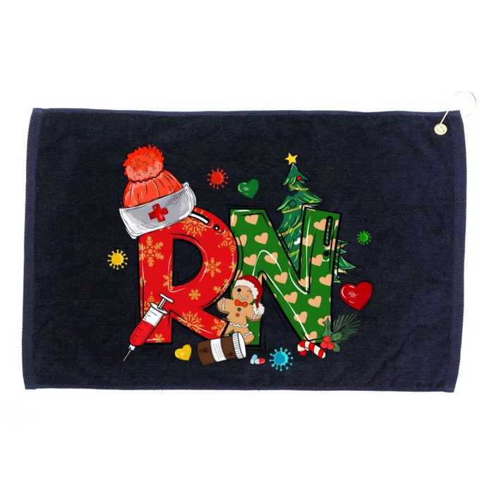 Registered Nurse Christmas Rn Festive Grommeted Golf Towel