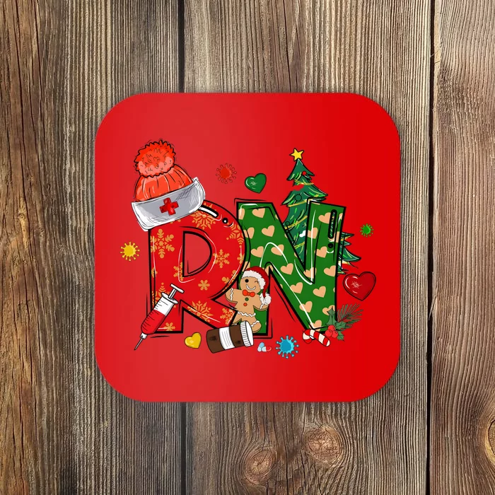 Registered Nurse Christmas Rn Festive Coaster