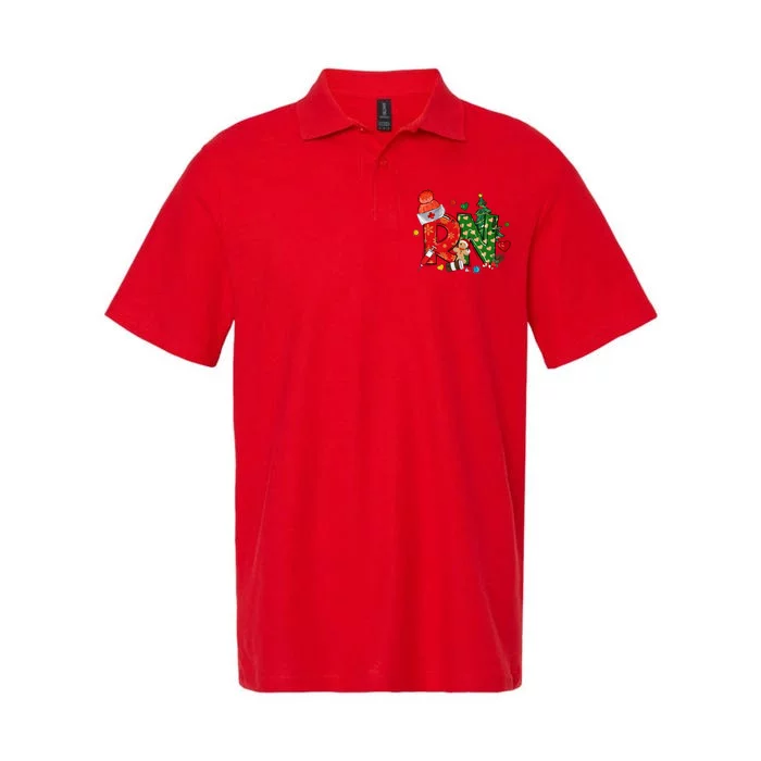 Registered Nurse Christmas Rn Festive Softstyle Adult Sport Polo