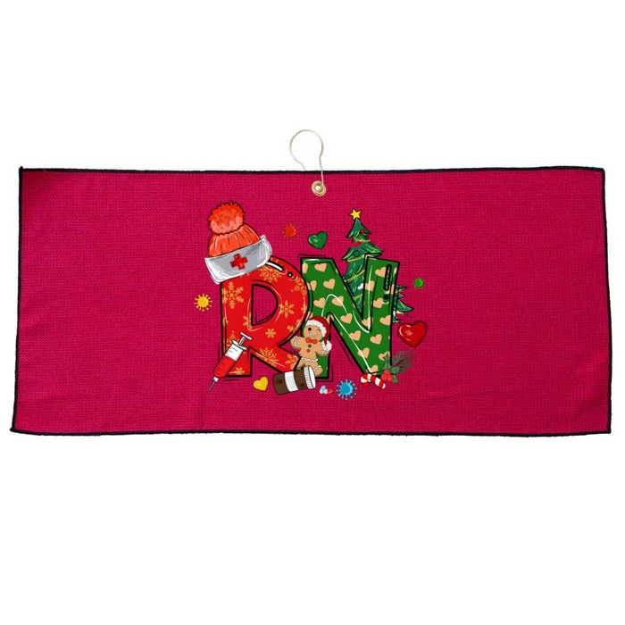 Registered Nurse Christmas Rn Festive Large Microfiber Waffle Golf Towel