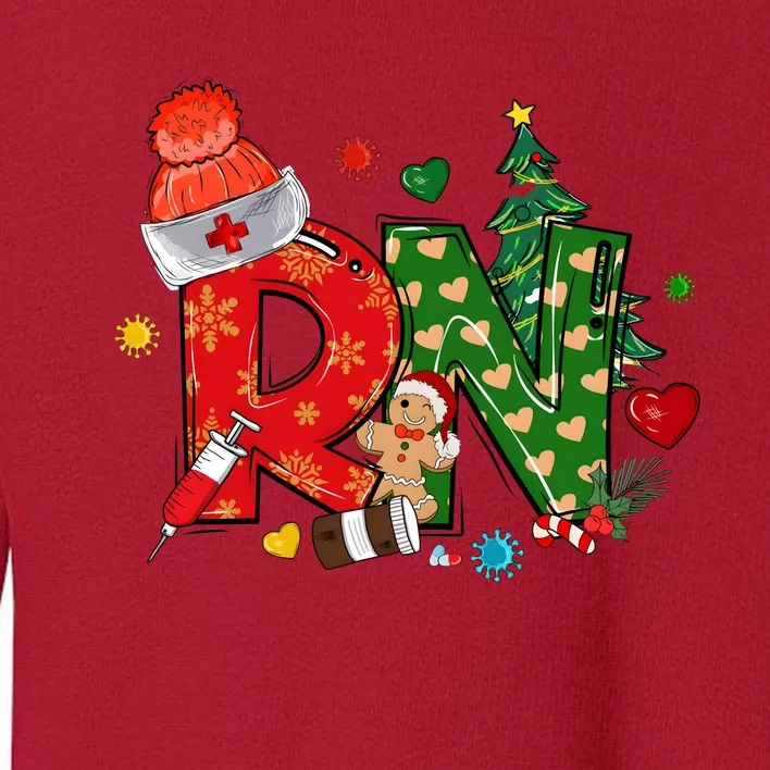 Registered Nurse Christmas Rn Festive Toddler Sweatshirt