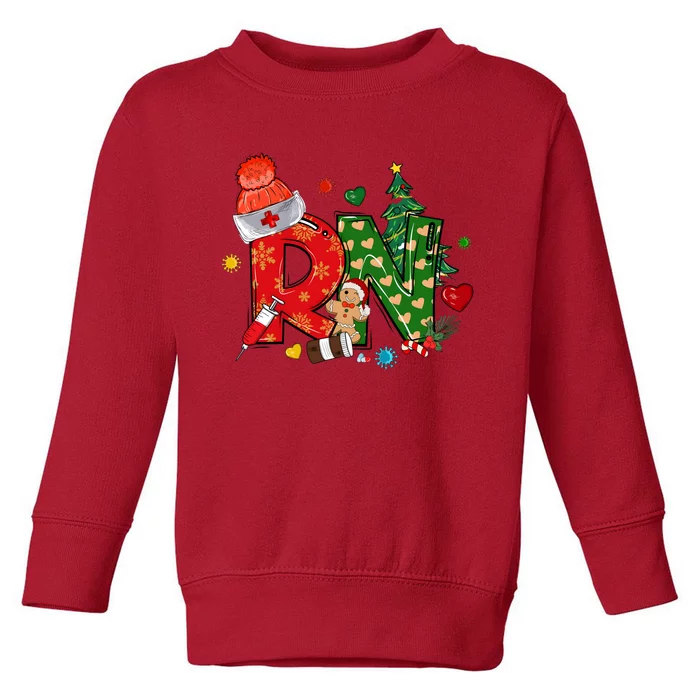 Registered Nurse Christmas Rn Festive Toddler Sweatshirt