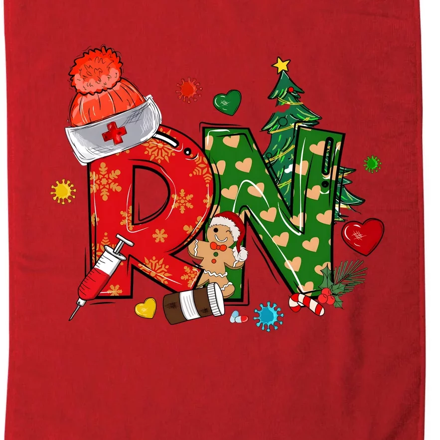 Registered Nurse Christmas Rn Festive Platinum Collection Golf Towel