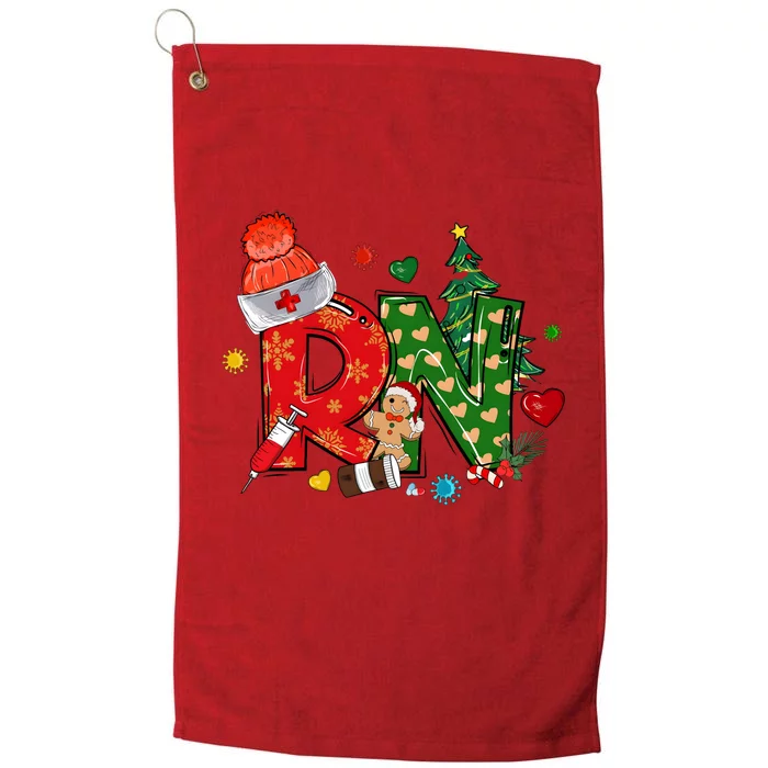 Registered Nurse Christmas Rn Festive Platinum Collection Golf Towel