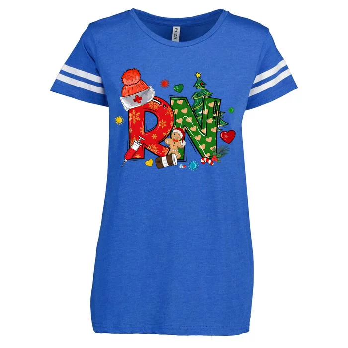 Registered Nurse Christmas Rn Festive Enza Ladies Jersey Football T-Shirt