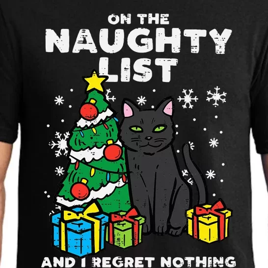 Regret Nothing Cat Fun Christmas Xmas Sweater Pajama Set