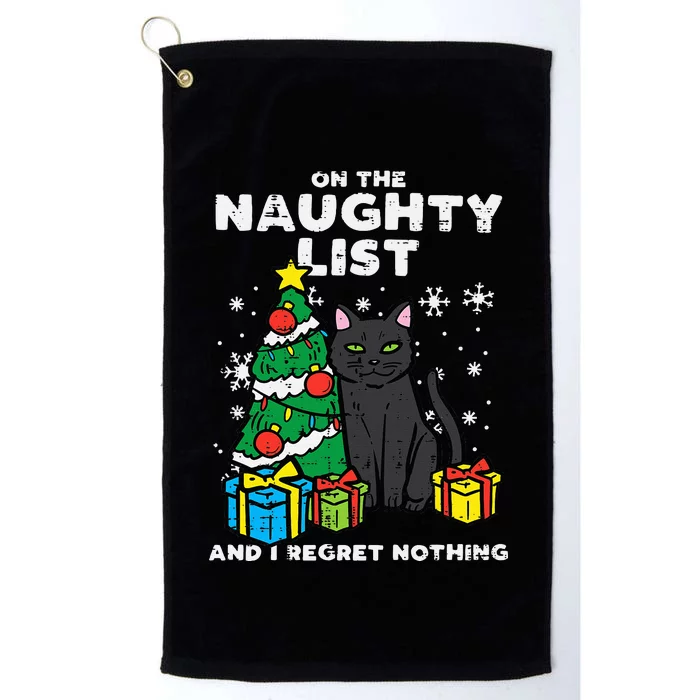 Regret Nothing Cat Fun Christmas Xmas Sweater Platinum Collection Golf Towel