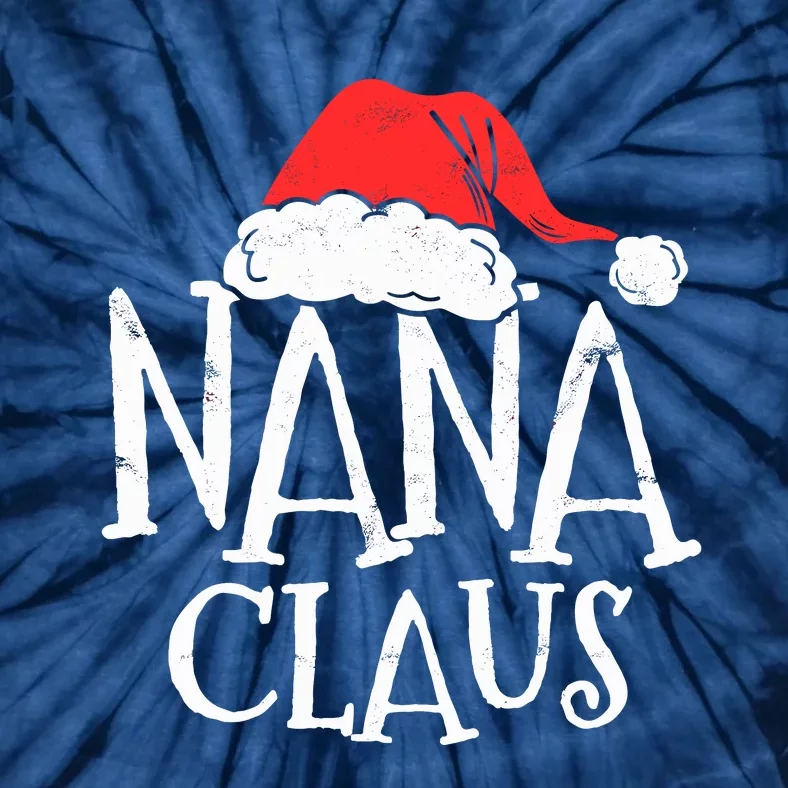 Retro Nana Claus Gift Funny Christmas Santa Costume Grandma Tie-Dye T-Shirt