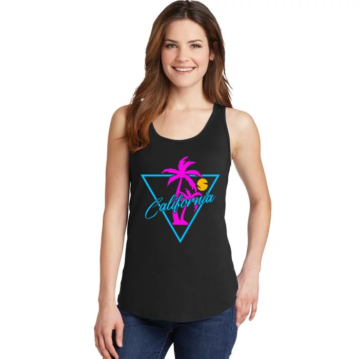 Retro Neon California Graphic Ladies Essential Tank