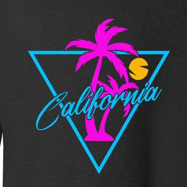 Retro Neon California Graphic Toddler Sweatshirt