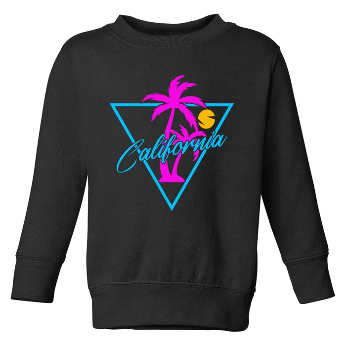 Retro Neon California Graphic Toddler Sweatshirt