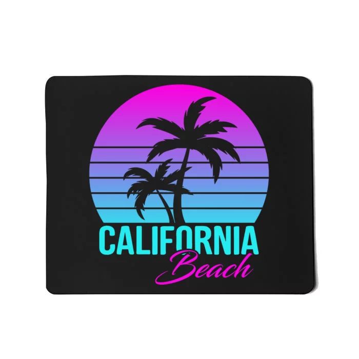 Retro Neon California Beach Graphic Mousepad