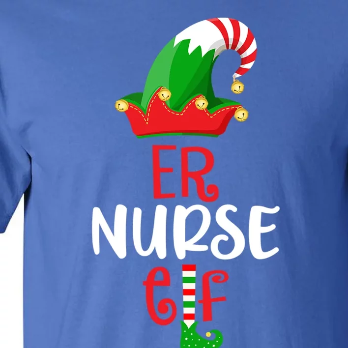 Rn Nursing Christmas Er Icu Picu Elf Nurse Xmas Gift Tall T-Shirt