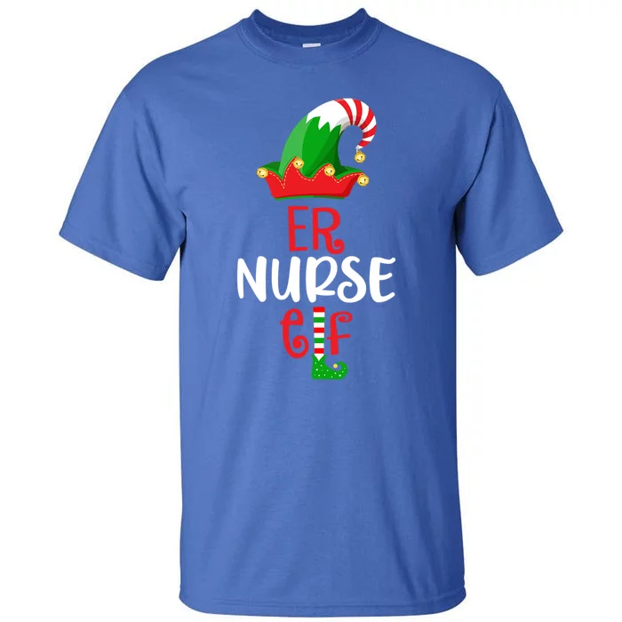 Rn Nursing Christmas Er Icu Picu Elf Nurse Xmas Gift Tall T-Shirt