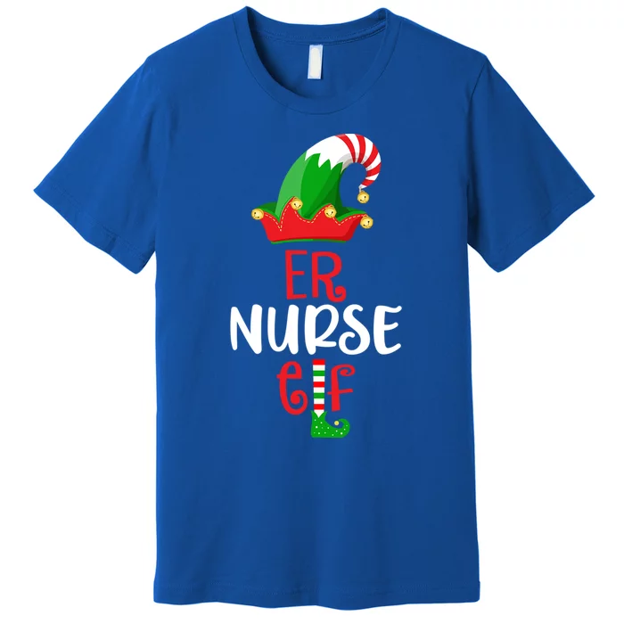 Rn Nursing Christmas Er Icu Picu Elf Nurse Xmas Gift Premium T-Shirt