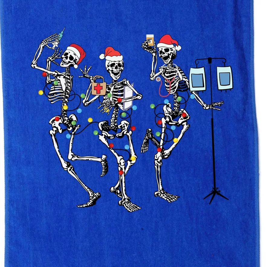 Rn Nurse Dancing Skeleton Santa Hat Funny Nurse Christmas Gift Platinum Collection Golf Towel