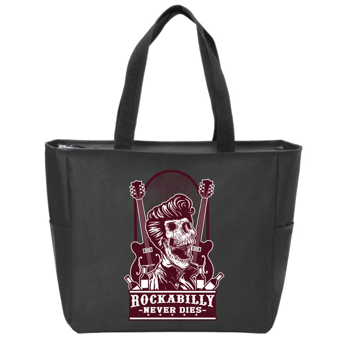 Rockabilly Never Dies Zip Tote Bag