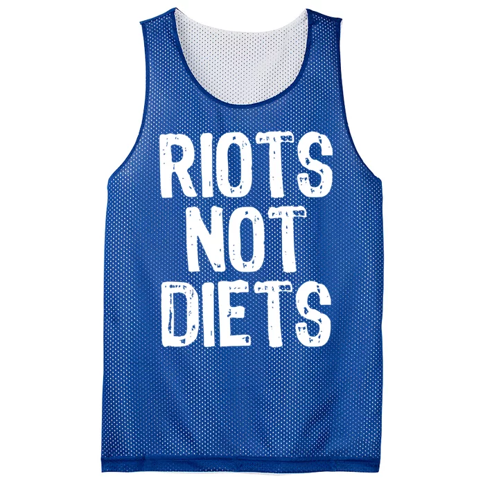 Riots Not Diets Funny Foodie Gift Mesh Reversible Basketball Jersey Tank