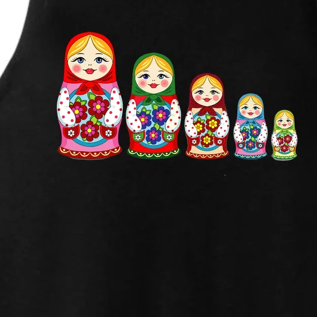 Russian Nesting Dolls Matryoshka Ladies Tri-Blend Wicking Tank