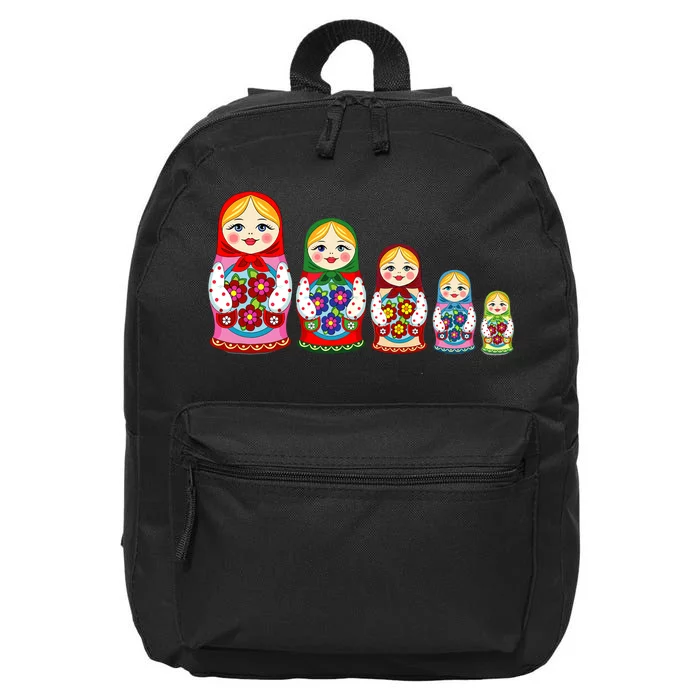 Russian Nesting Dolls Matryoshka 16 in Basic Backpack