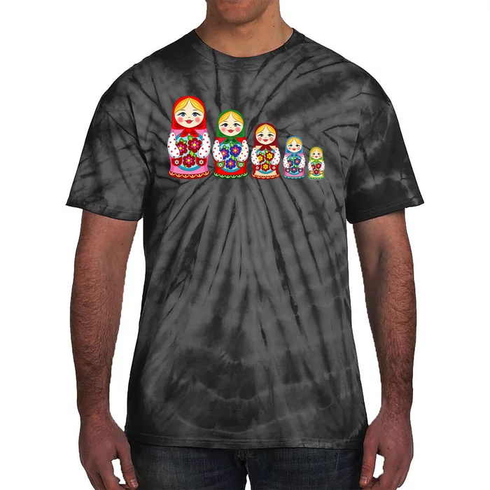 Russian Nesting Dolls Matryoshka Tie-Dye T-Shirt