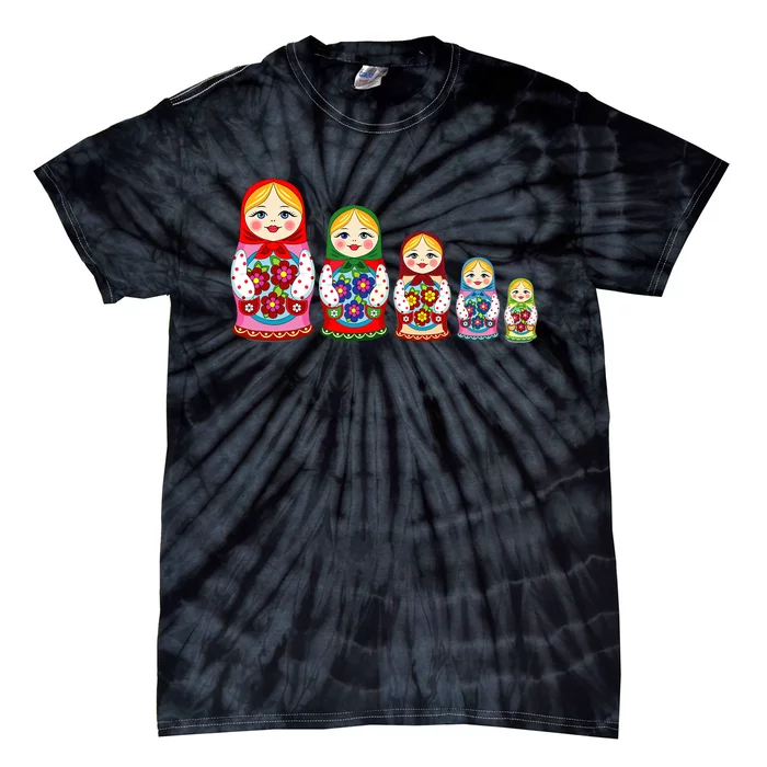 Russian Nesting Dolls Matryoshka Tie-Dye T-Shirt