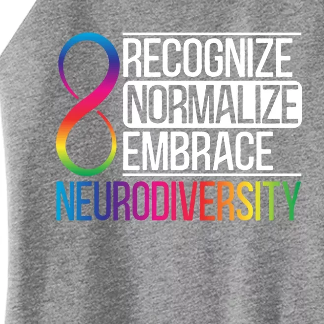 Recognize Normalize Embrace Neurodiversity Adhd Awareness Gift Women’s Perfect Tri Rocker Tank