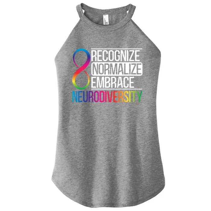 Recognize Normalize Embrace Neurodiversity Adhd Awareness Gift Women’s Perfect Tri Rocker Tank