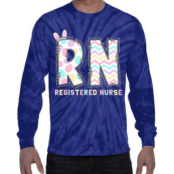 Registered Nurse Easter Day Tie-Dye Long Sleeve Shirt